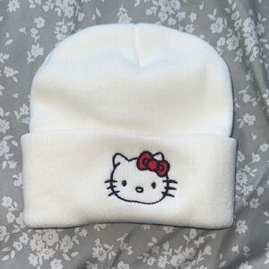 Forever 21 White Hello Kitty Beanie for Kids